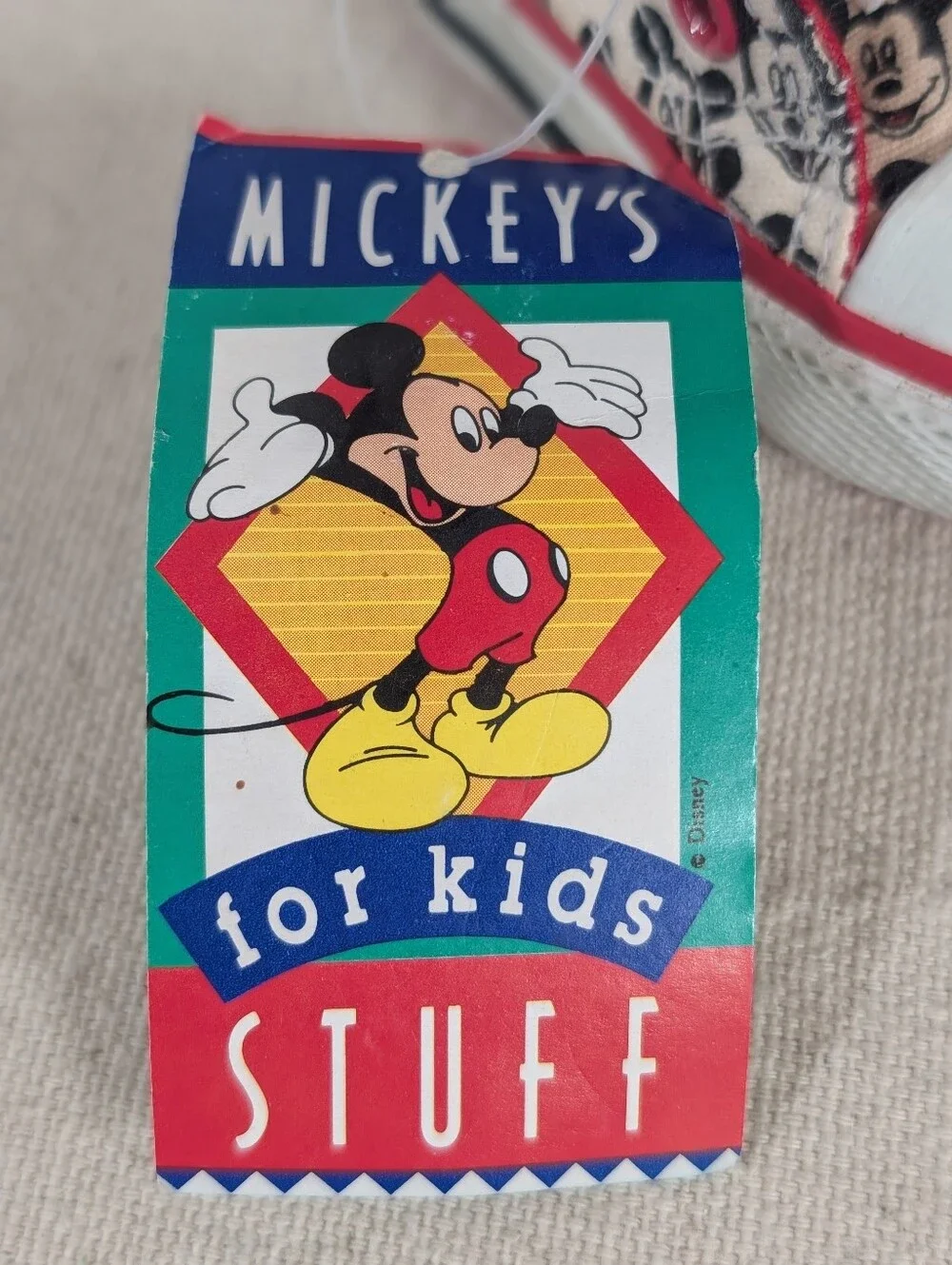 NWT Vintage Disney 1990's Mickey's Stuff for Kids shoes sneakers toddler size 1